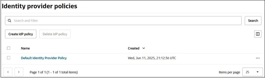 Create IdP Policy