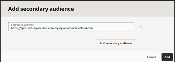 Enter secondary audience