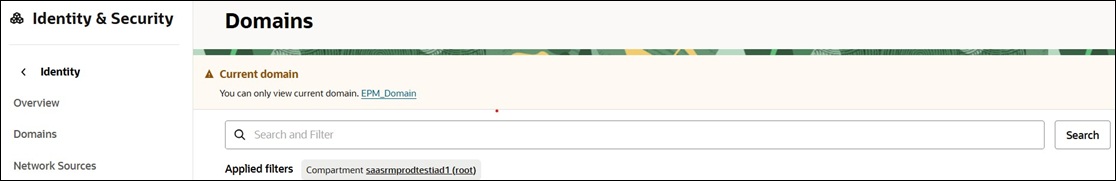 Domains page