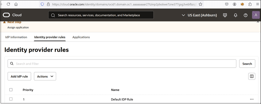 Identity provider rules