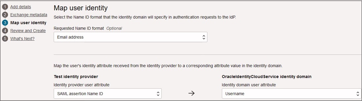 Map user identity