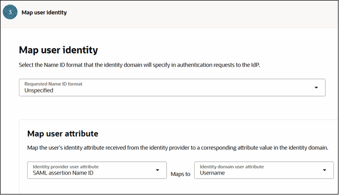 Map user identity Map user identity