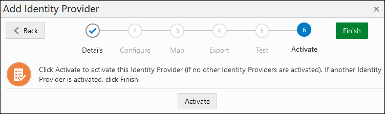 Add Identity Provider Map Screen