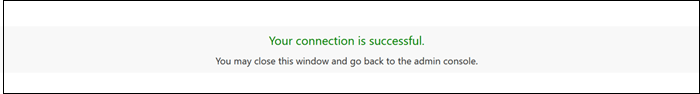 Successful connection