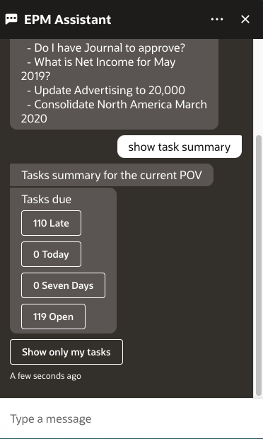 show task summary image