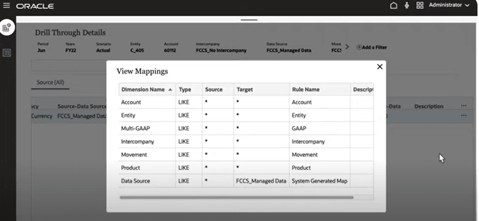 Image shows View Mappings page. Image shows View Mappings page.