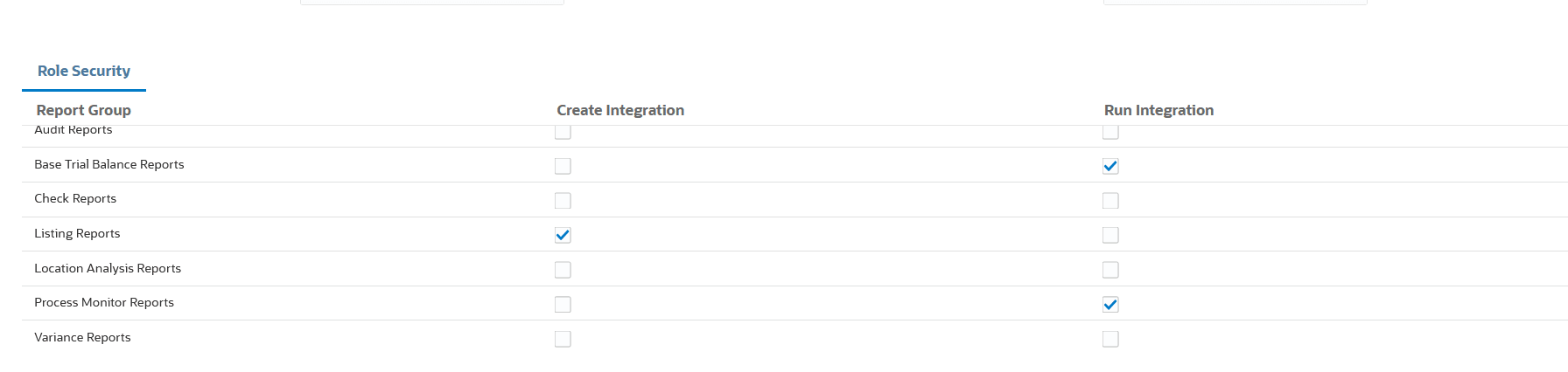 Image shows the Security Settings page.