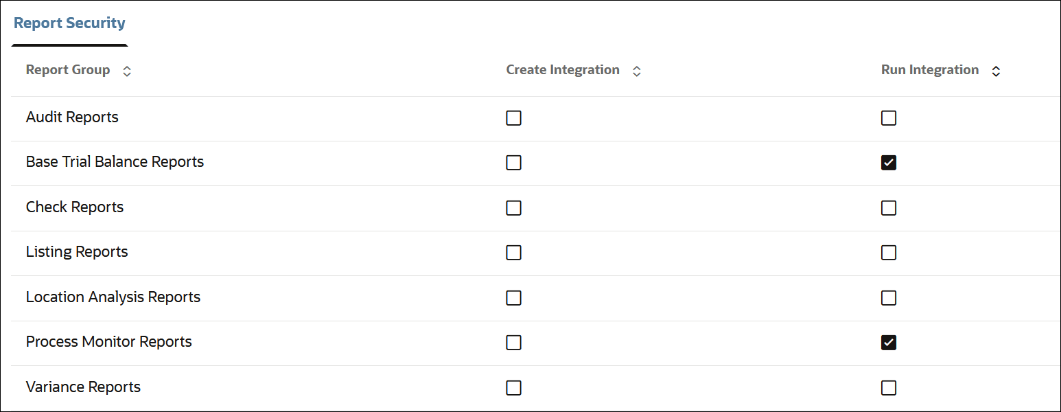 Image shows the Security Settings page. Image shows the Security Settings page.