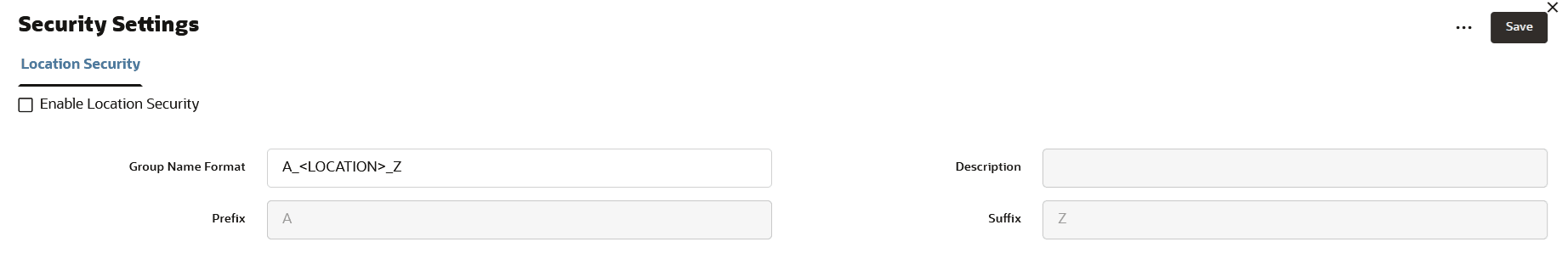 Location security settings