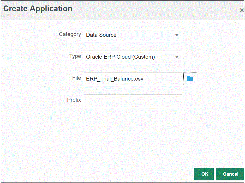 Image shows the Create Applications page.
