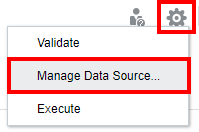 bursting manage data source dialog