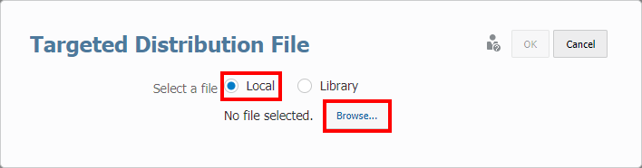 targeted distribution file selection