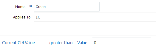 screenshot shows formula Current Cell Value > Value 0