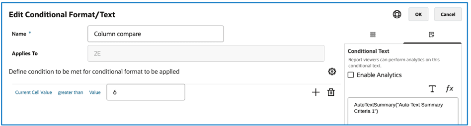Conditional Text 13f