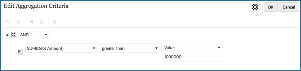 Edit Aggregation Criteria