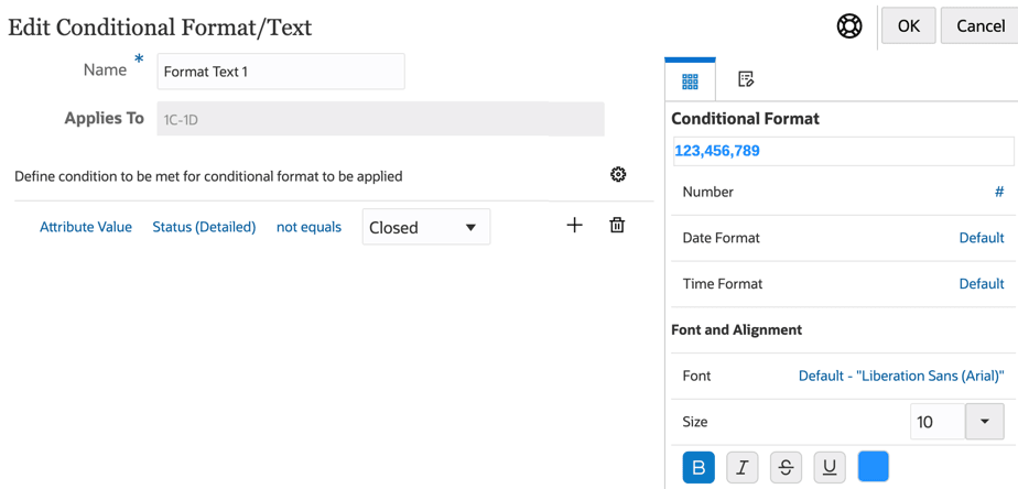 example of the Edit Conditional Format example of the Edit Conditional Format