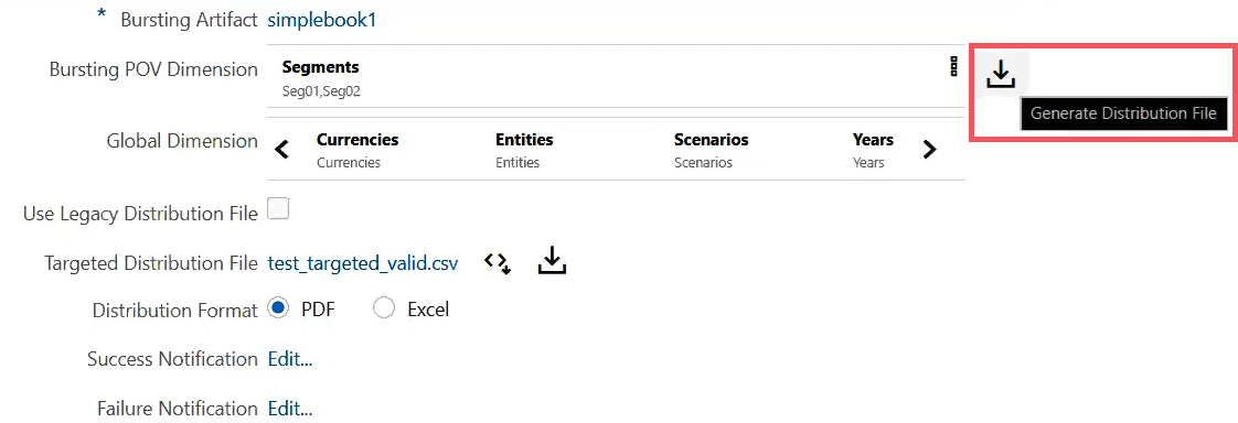 Generate Distribution File icon