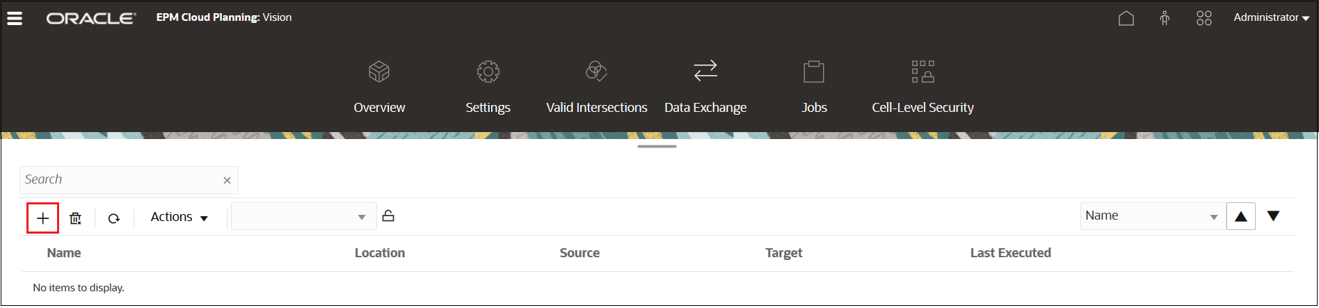 Data Exchange page with the Create Integration button selected