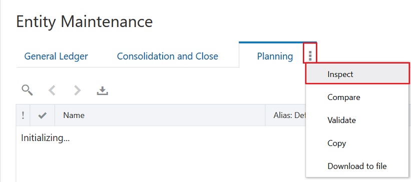 Planning Viewpoint with Inspect selected