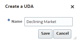 Declining Market UDA created