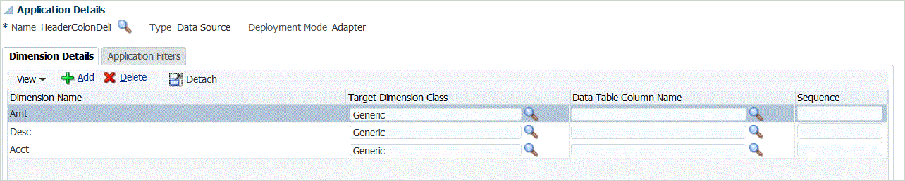 Image shows the Dimension Details tab.
