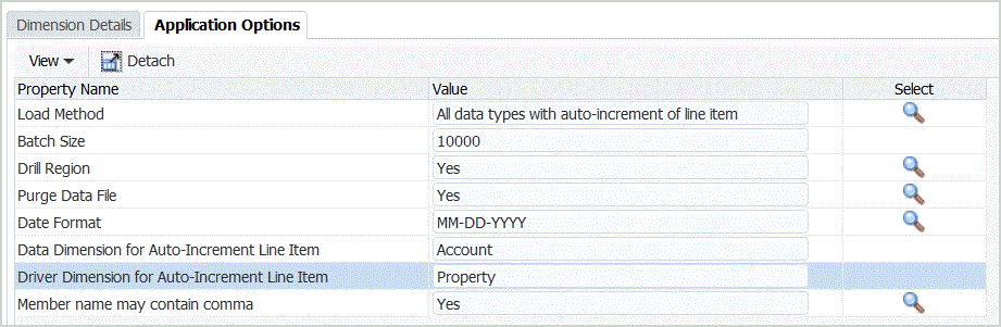 Image shows Data Load Rule screen