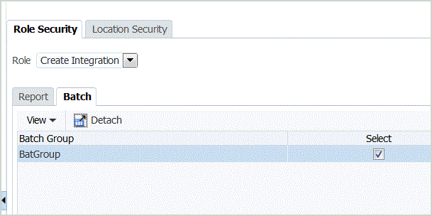 Image shows Batch Security tab.