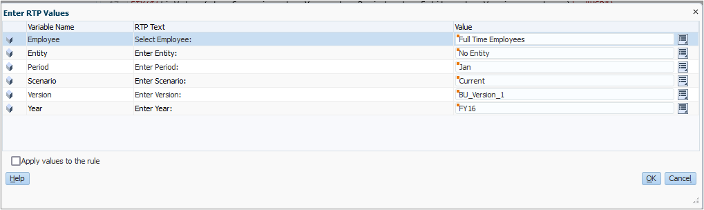 Rule Editor Options