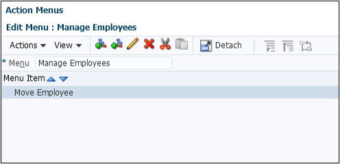 Completed Manage Employees Action Menu