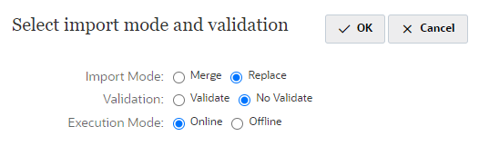 Import mode and validation
