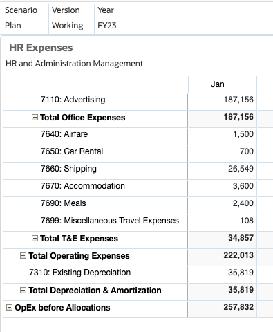 January Expenses