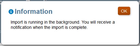 Information dialog box Information dialog box