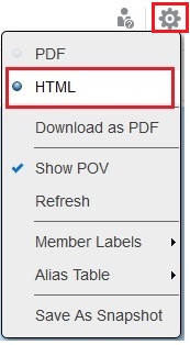 HTML selected as the preview mode