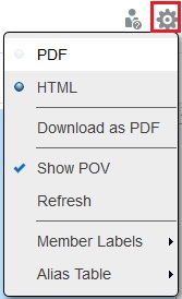 Actions that you can perform on Sample Report 3 Actions that you can perform on Sample Report 3