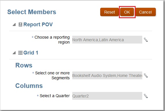 Select Members dialog box with OK selected Select Members dialog box with OK selected