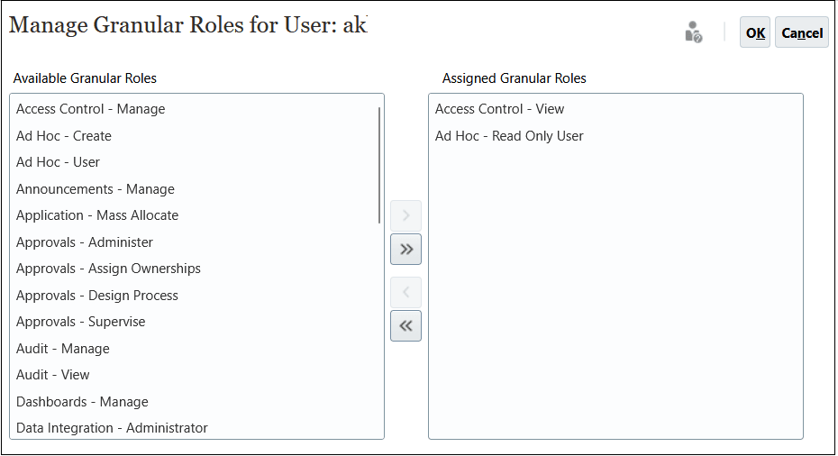 Move granular roles Move granular roles