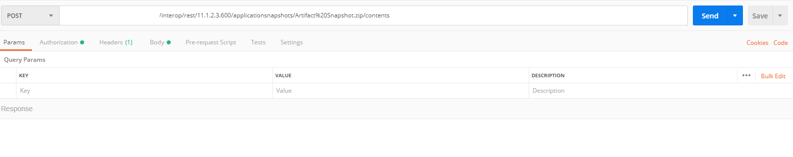 Upload Snapshot Parameters Example