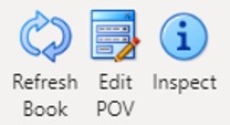 Shows the options on EPM Books Ribbon