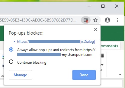 Allowing Pop ups From Office Online In Chrome Allowing Pop ups From Office Online In Chrome