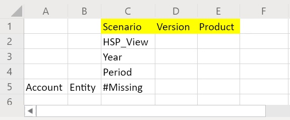 Ad Hoc Grid Showing POV Dimensions In Grid