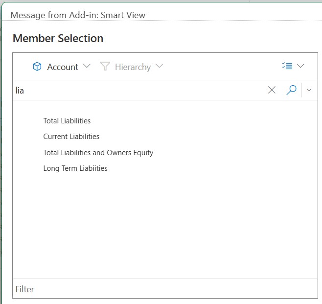 Member list filters to display the matching members for the partial search term