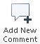 Add New Comments button in the Narrative Reporting ribbon.