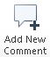 Add New Comments button in the Performance Reporting ribbon.