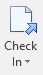 The Check In button from Performance Reporting ribbon