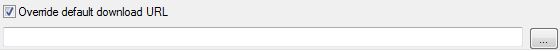 Override Default Download URL Check Box on the Extensions tab of the Options dialog box.