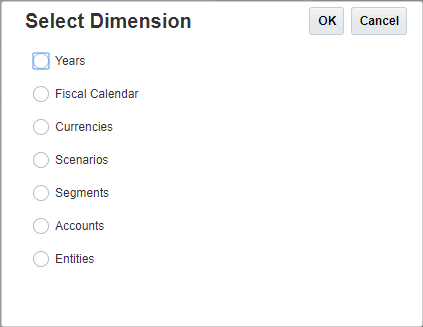 Select the dimension to which you want to apply the data grant.