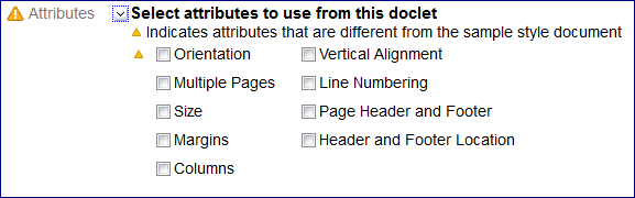 doclet attributes screen