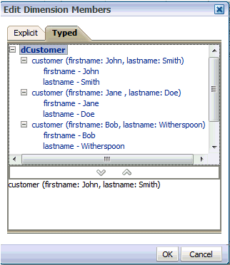 The image shows the Edit Dimension Members dialog.