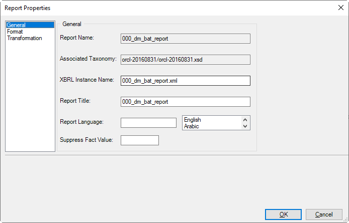 Screenshot displays the General options dialog box.