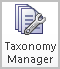 The image shows the Taxonomy Manager button.